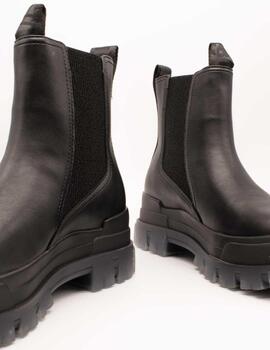 Bota Buffalo Aspha Chelsea Mid Black de Mujer