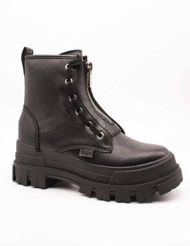 Bota Buffalo Aspha Zip Black de Mujer