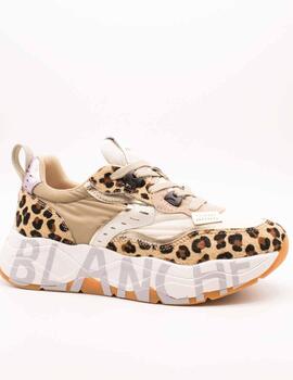 Deportivo Voile Blanche 1E07 CALF HAIR BEIGE de Mujer