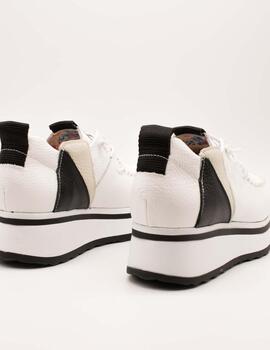 Zapato Jose Saenz 3501 Blanco y Negro de Mujer