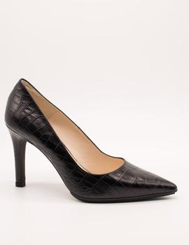 Zapato Lodi Rachel-Patp caiman negro de mujer.