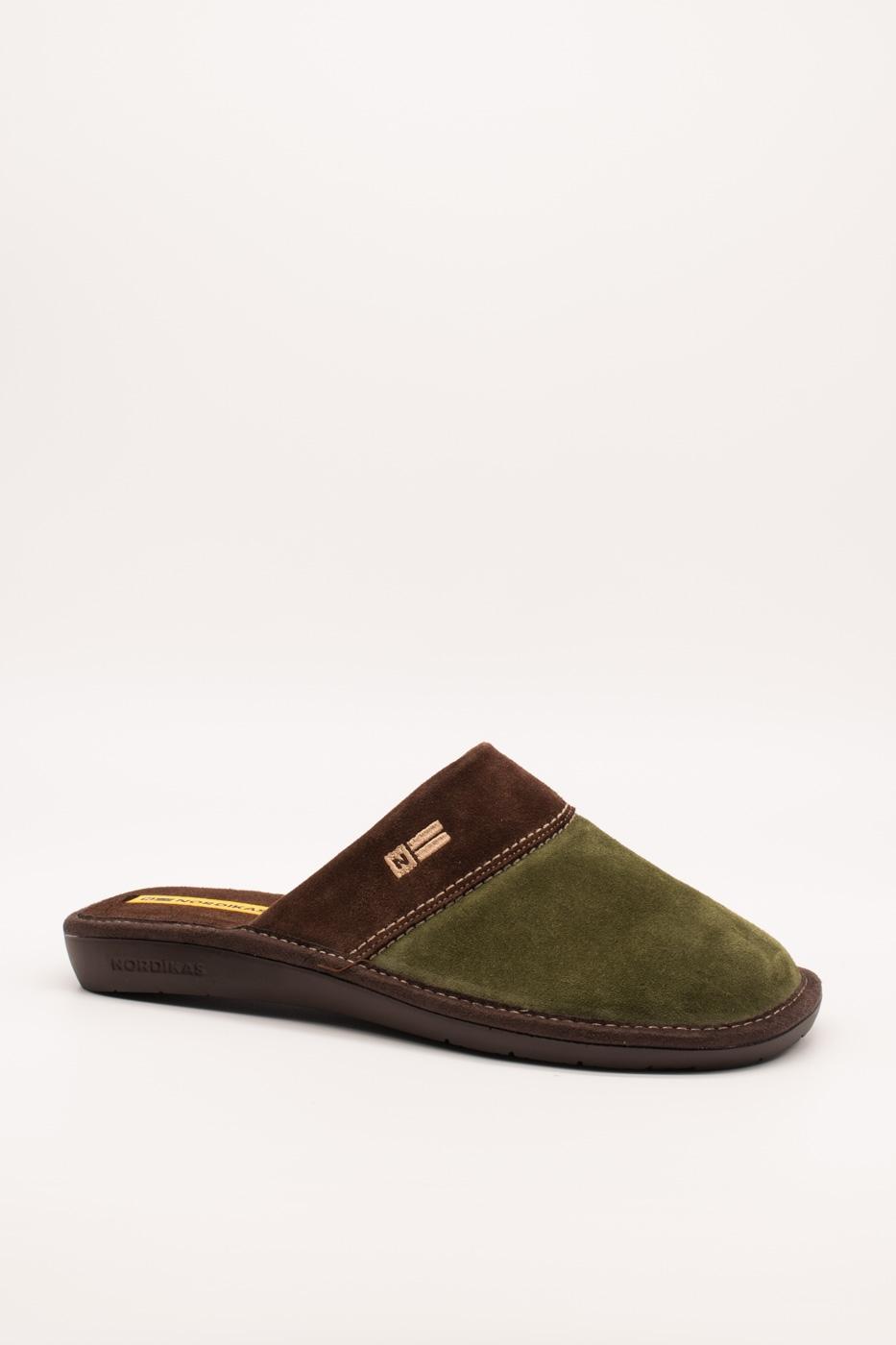 Zapatilla Nordika´s 1628 afelpado musgo/moka de hombre