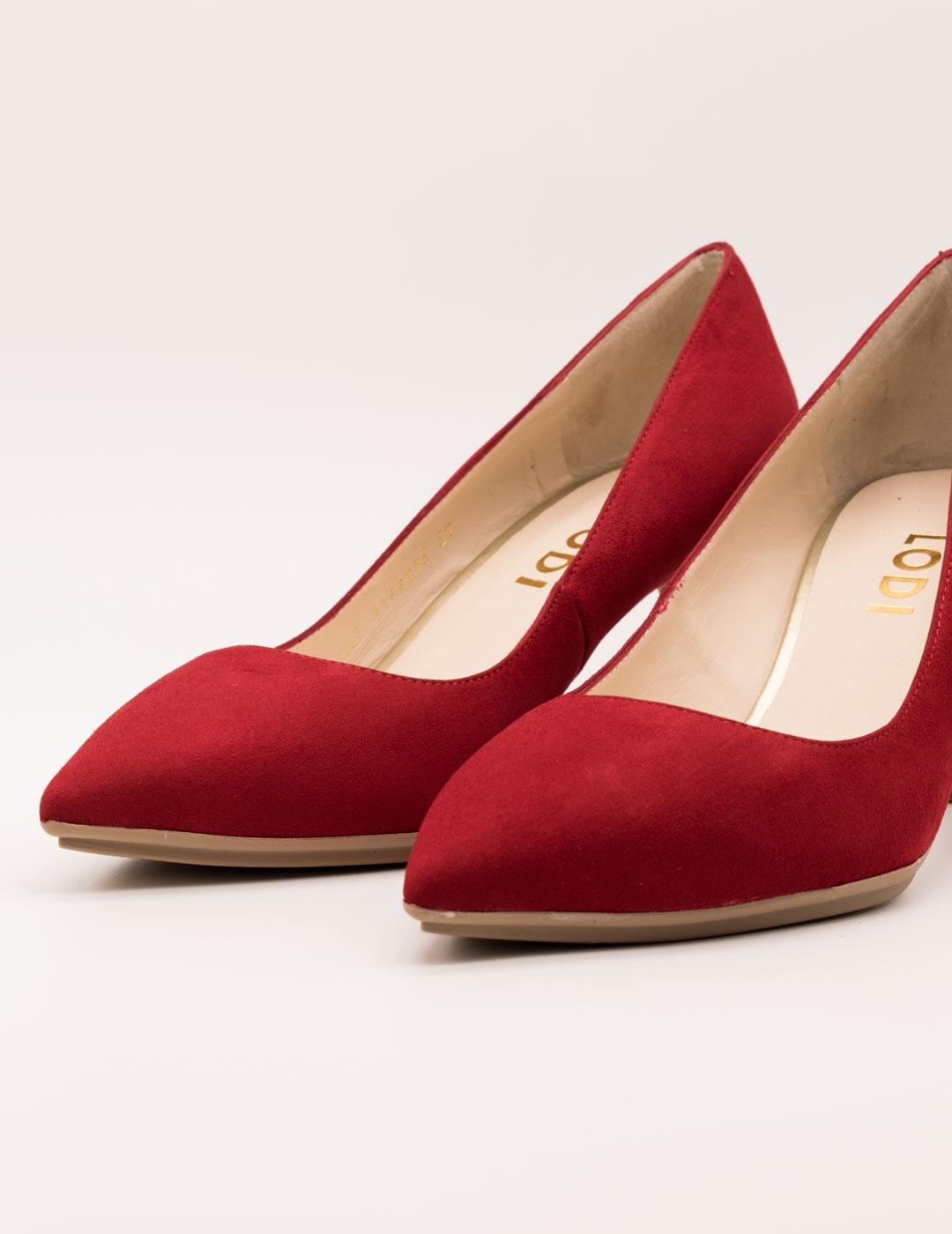 ZAPATO LODI ENRICA-GO ANTE ROJO DE MUJER