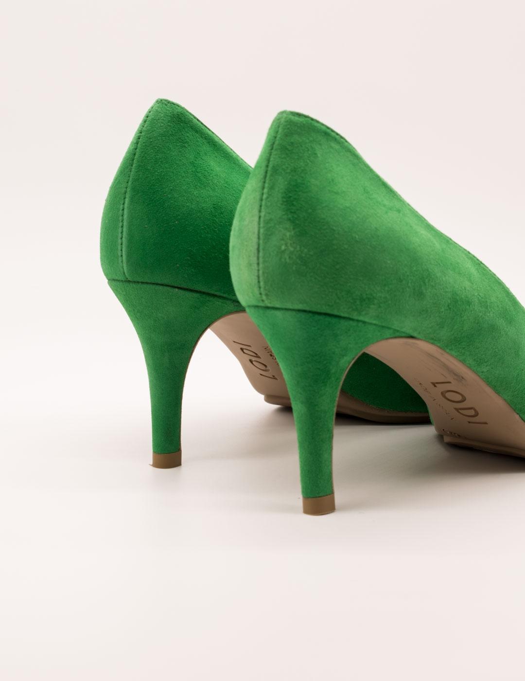 Zapato Lodi Enrica-GO ANTE VERDE DE MUJER.