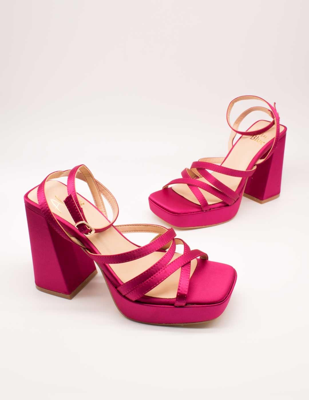 Sandalia Alma Blue V23BL1071 Satin Fuxia de Mujer