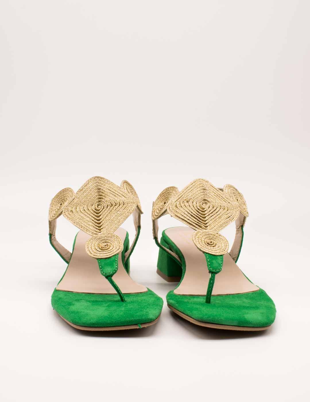 Sandalia Kess 22812 Ante Grass Green de Mujer