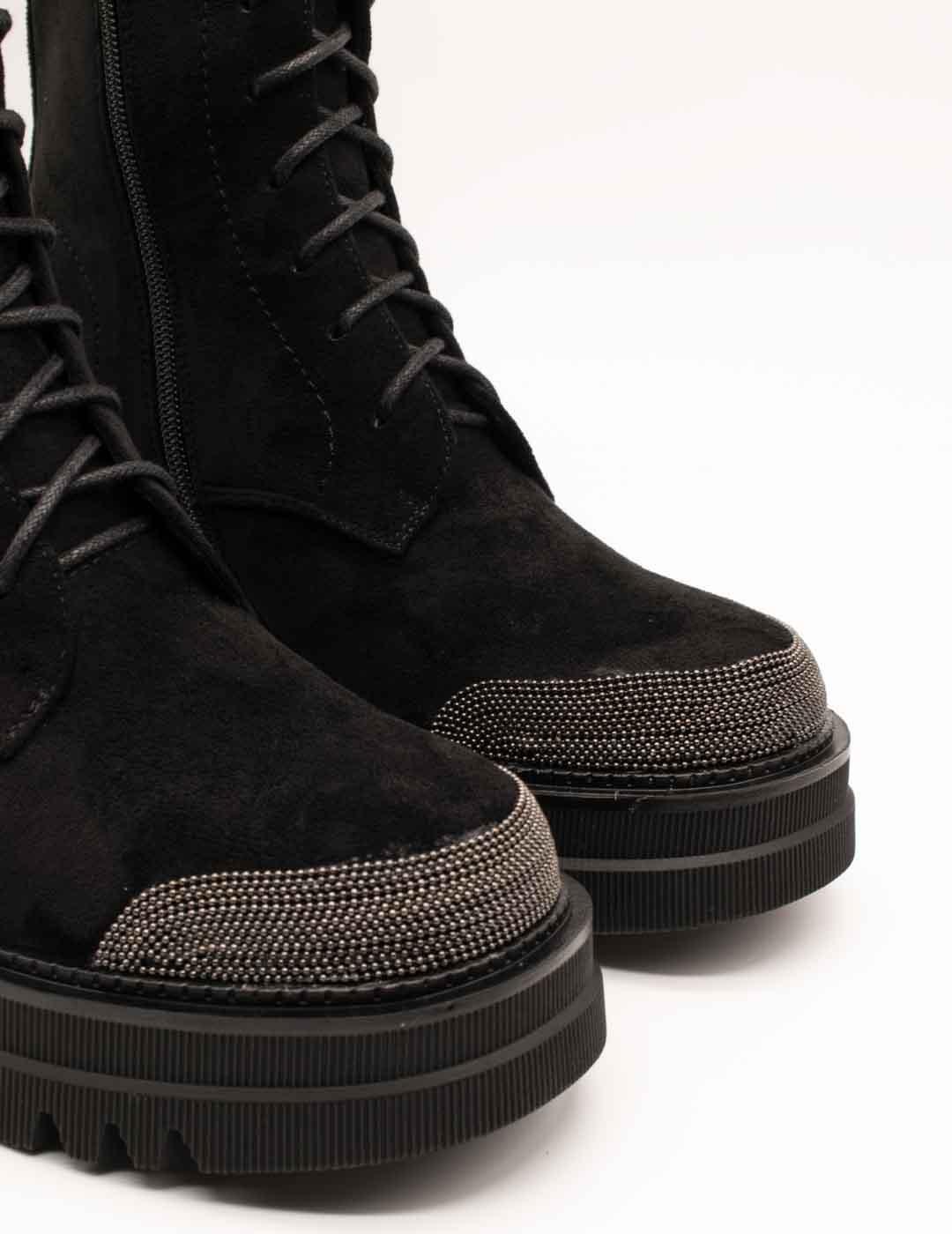 Botín Exé B079-H1099 Suede Black de Mujer