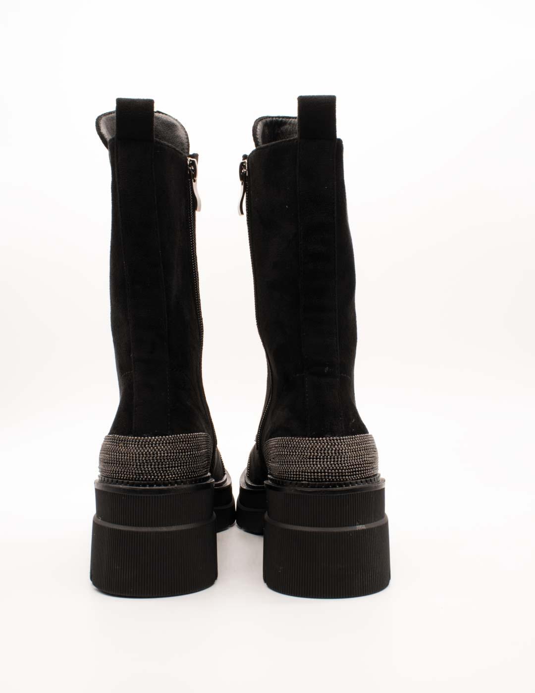 Botín Exé B079-H1099 Suede Black de Mujer