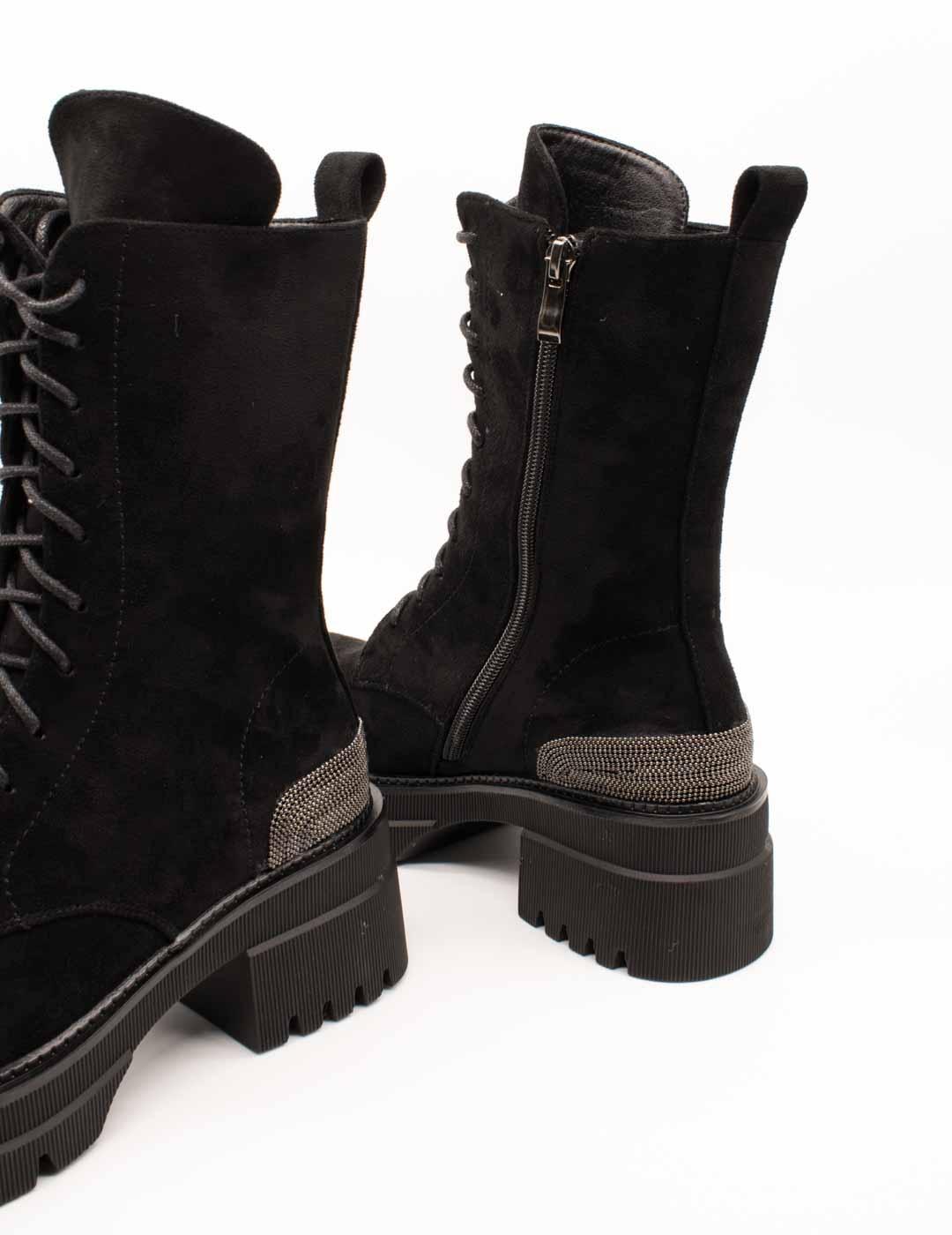 Botín Exé B079-H1099 Suede Black de Mujer