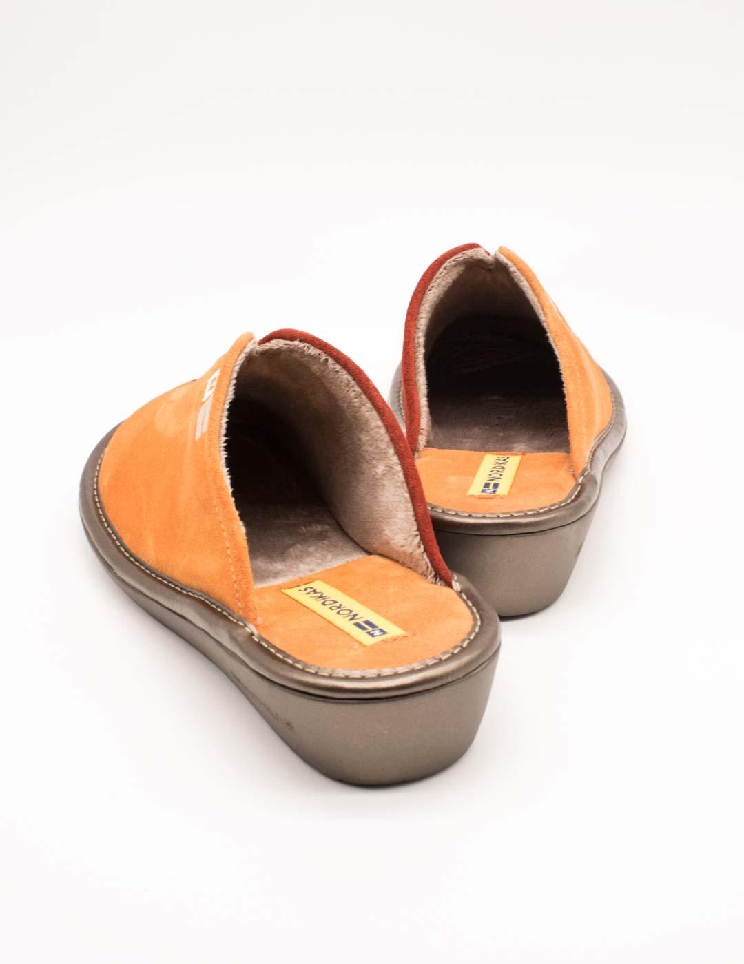 Zapatilla Nordikas 2152-O/8 Afelpado Naranja de Mujer