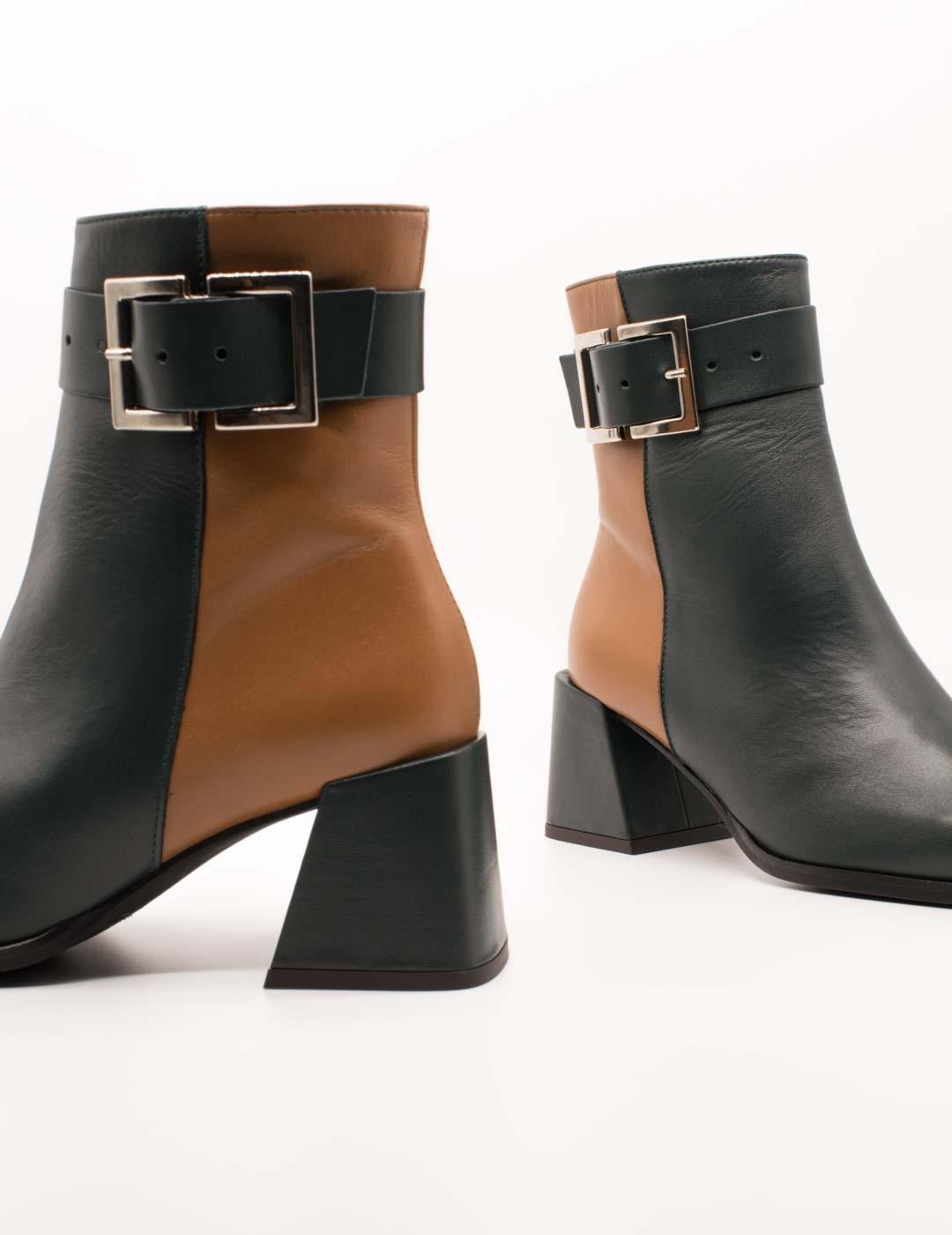 Botín Wonders H-4350 Bora Irati y Camel de Mujer