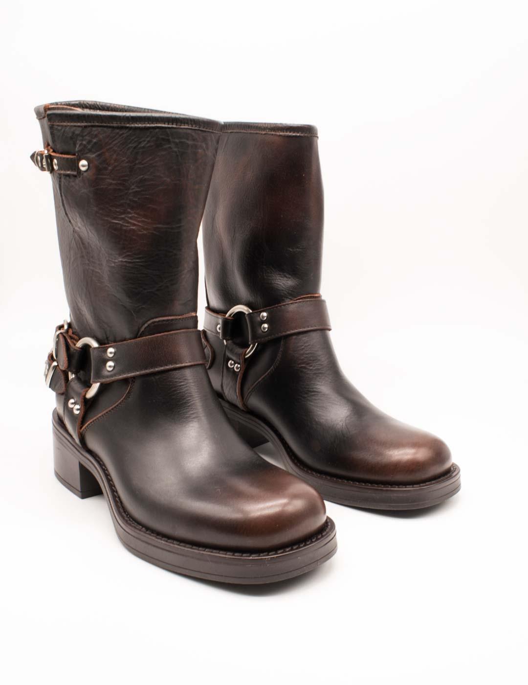 Botín Ovyé  ST3080VITTDM-TDM Hebillas Marrón de Mujer