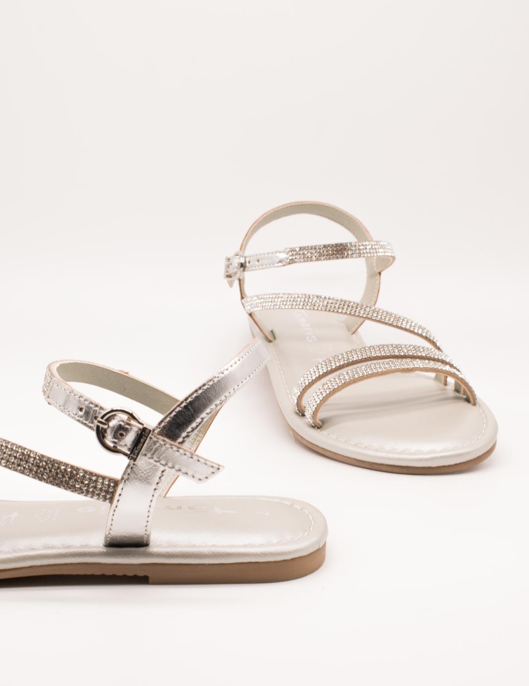 Sandalia Tamaris 28113-42-919 Silver Glam de Mujer