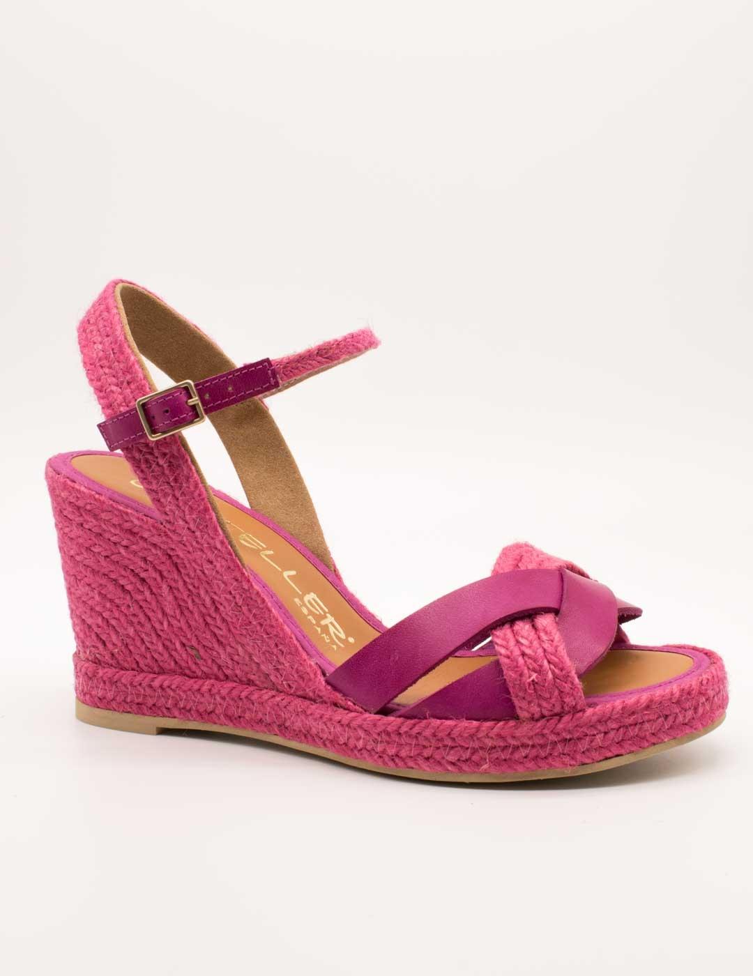 Sandalia Casteller 49-8-874 Vaqueta Magenta de Mujer