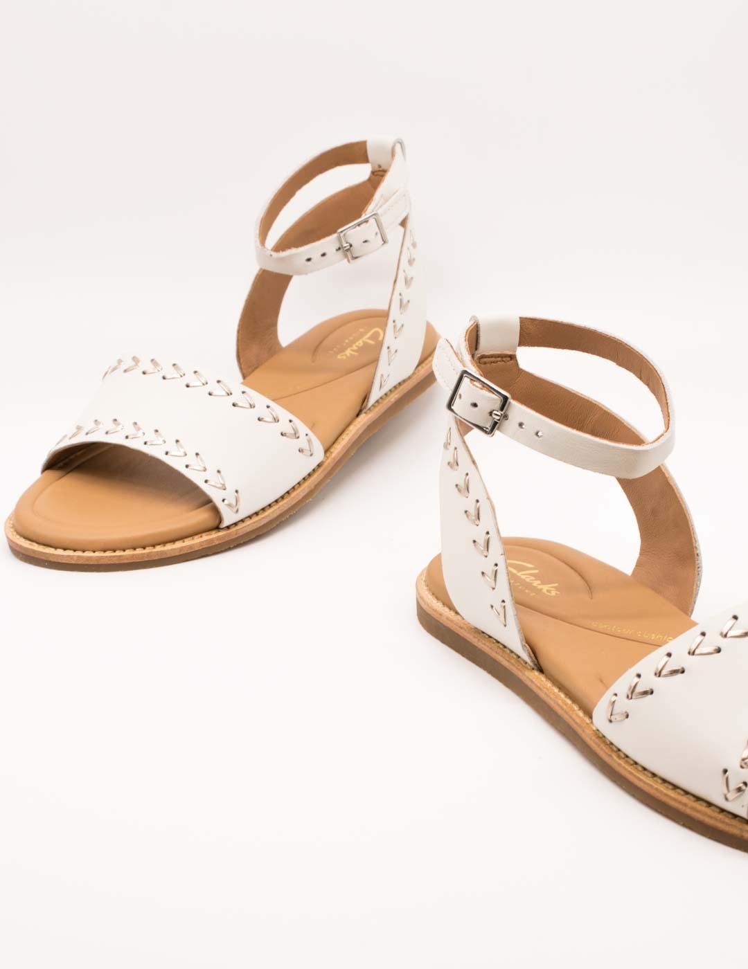 Sandalia Clarks 26176292 Maritime May Off White de Mujer