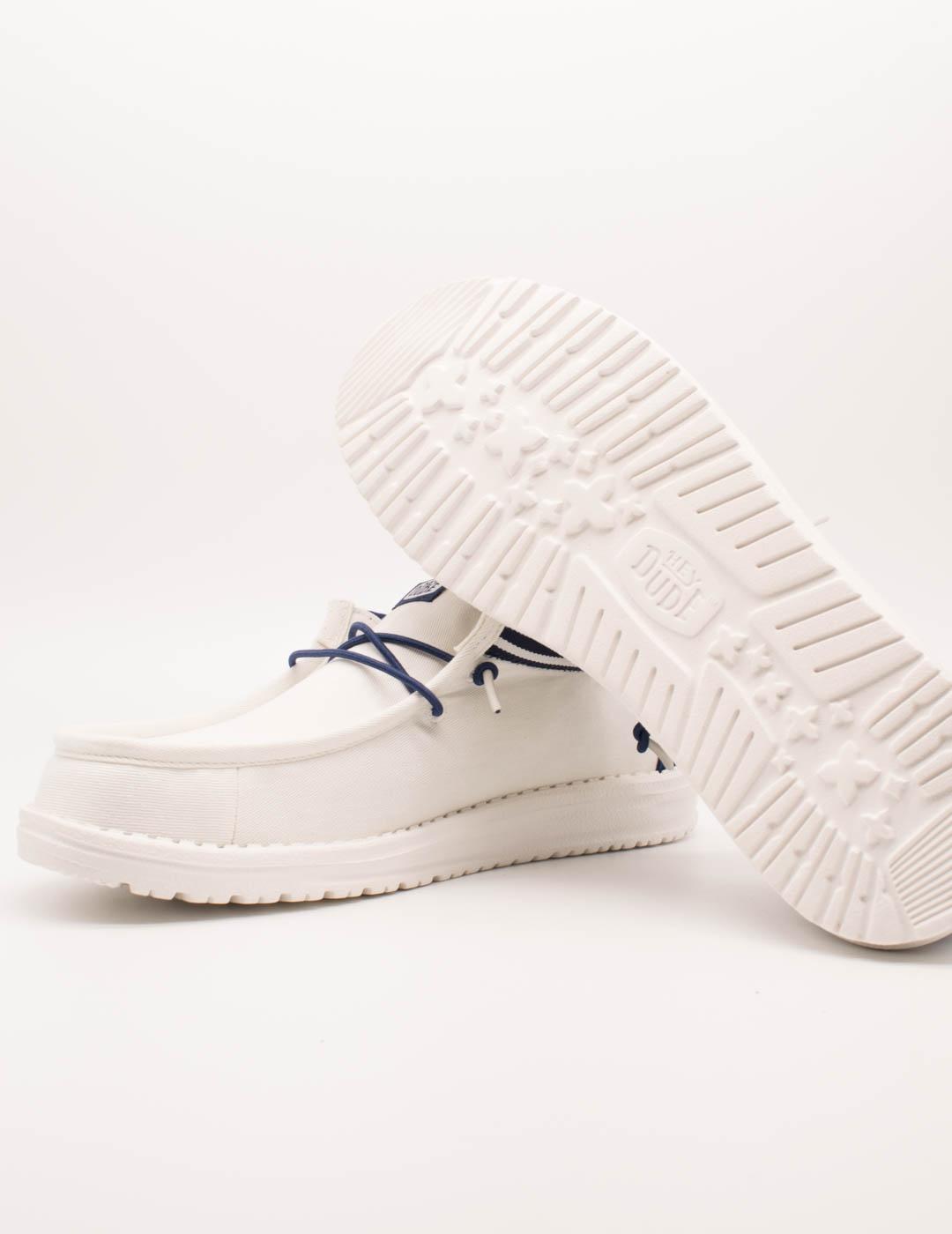 Zapato Hey Dude Wally Letterman White-Blue de Hombre