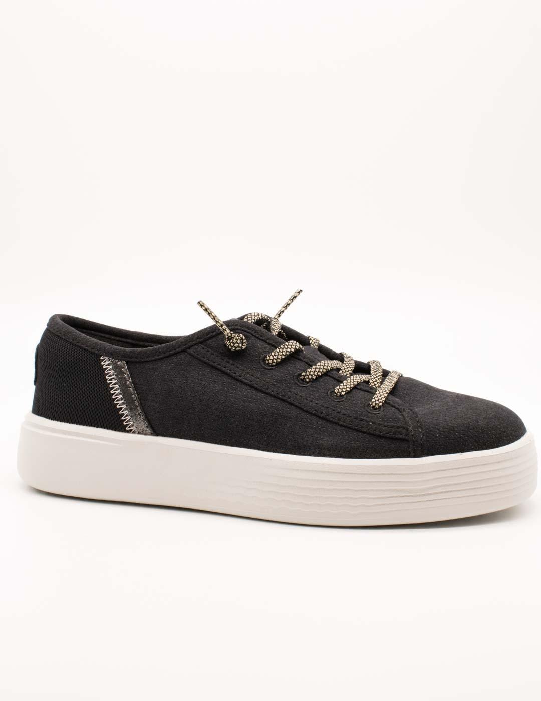 Zapato Hey Dude Cody Heathered Knit Mesh Black de Mujer