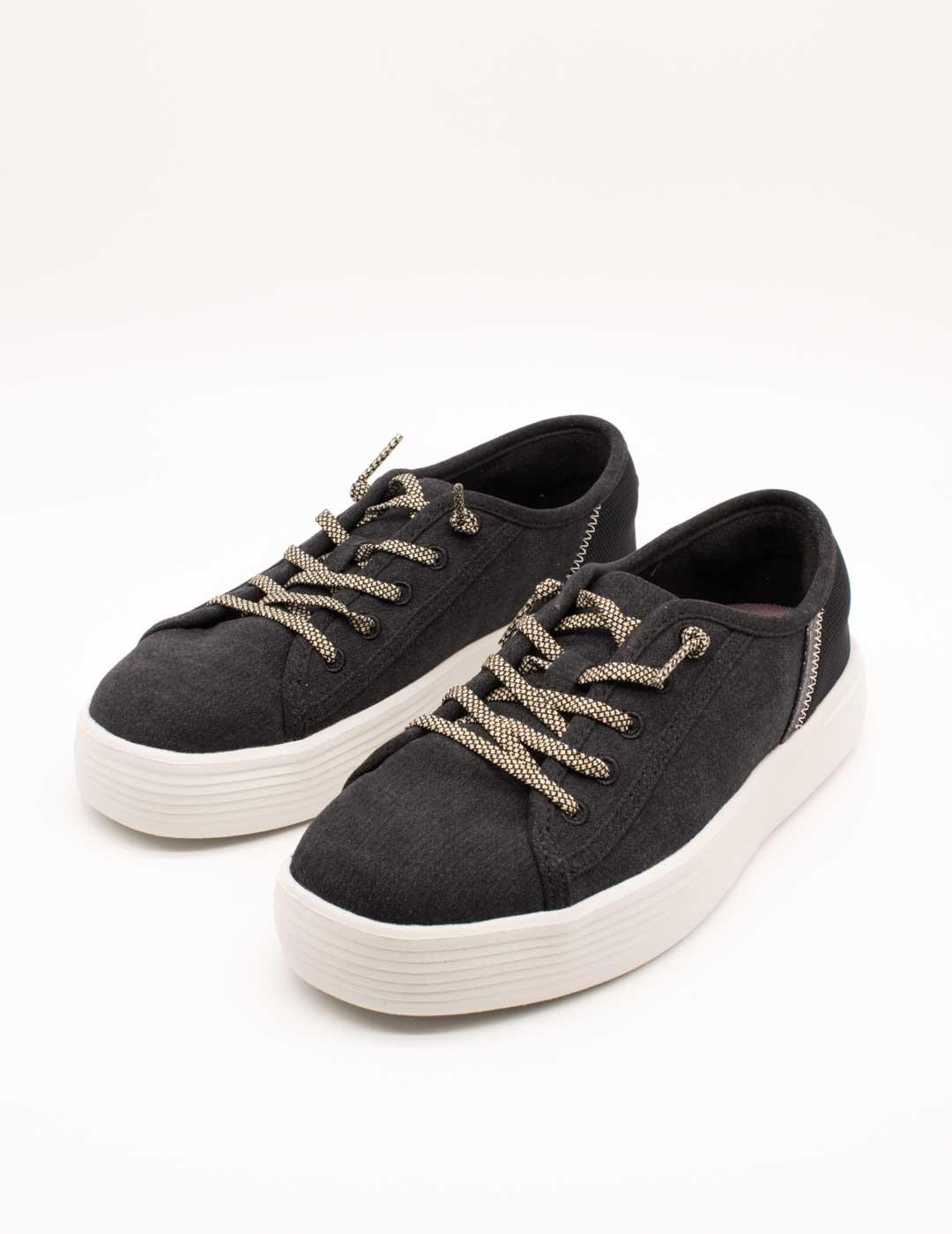 Zapato Hey Dude Cody Heathered Knit Mesh Black de Mujer