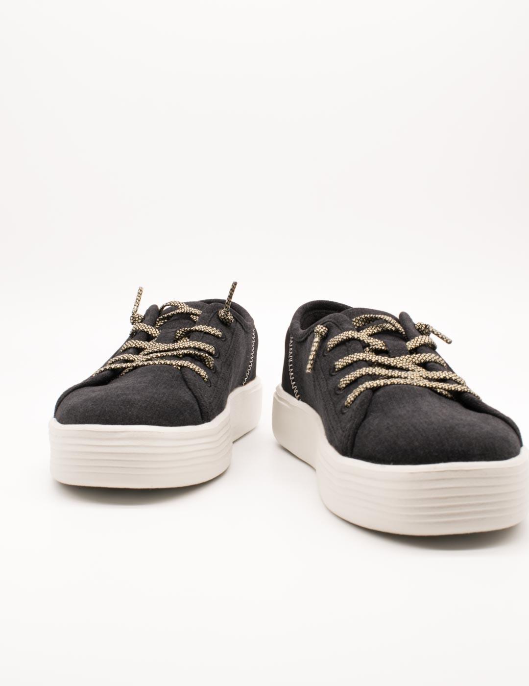 Zapato Hey Dude Cody Heathered Knit Mesh Black de Mujer
