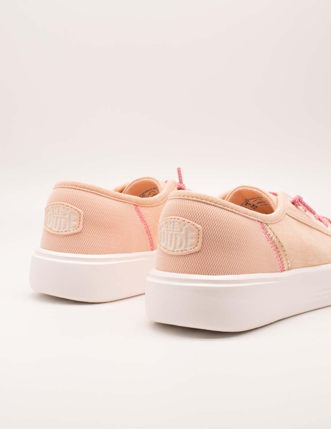 Zapato Hey Dude Cody Heathered Knit Mesh Pink de Mujer