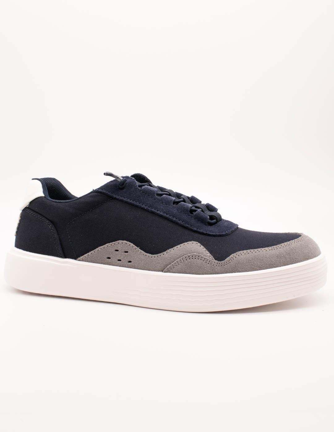 Zapato Hey Dude Hudson Canvas Navy-Grey de Hombre