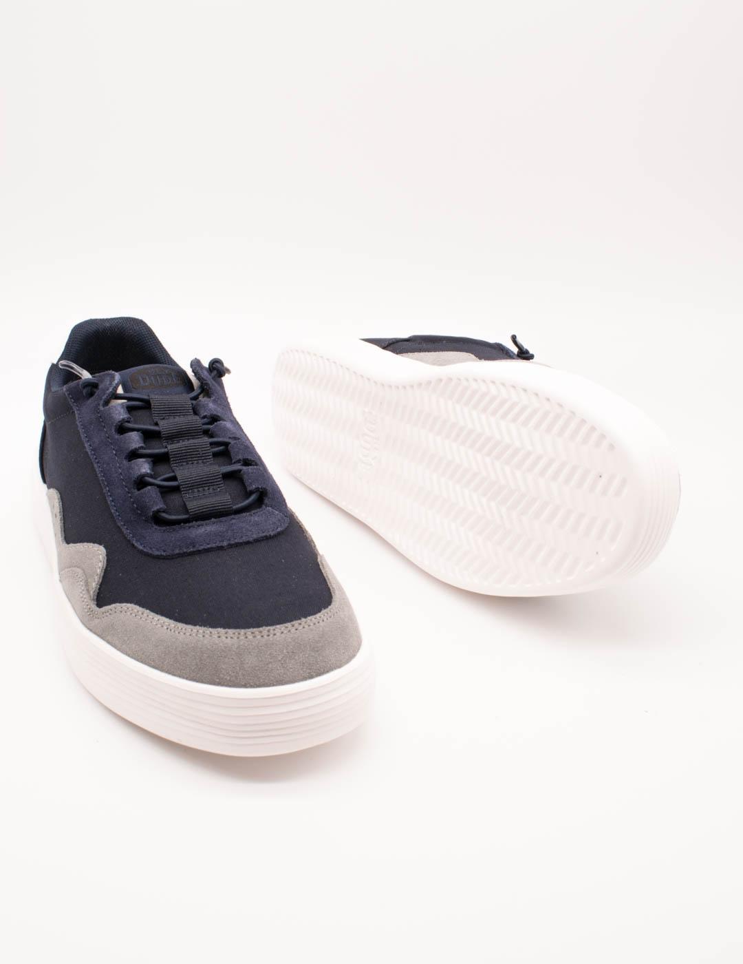 Zapato Hey Dude Hudson Canvas Navy-Grey de Hombre