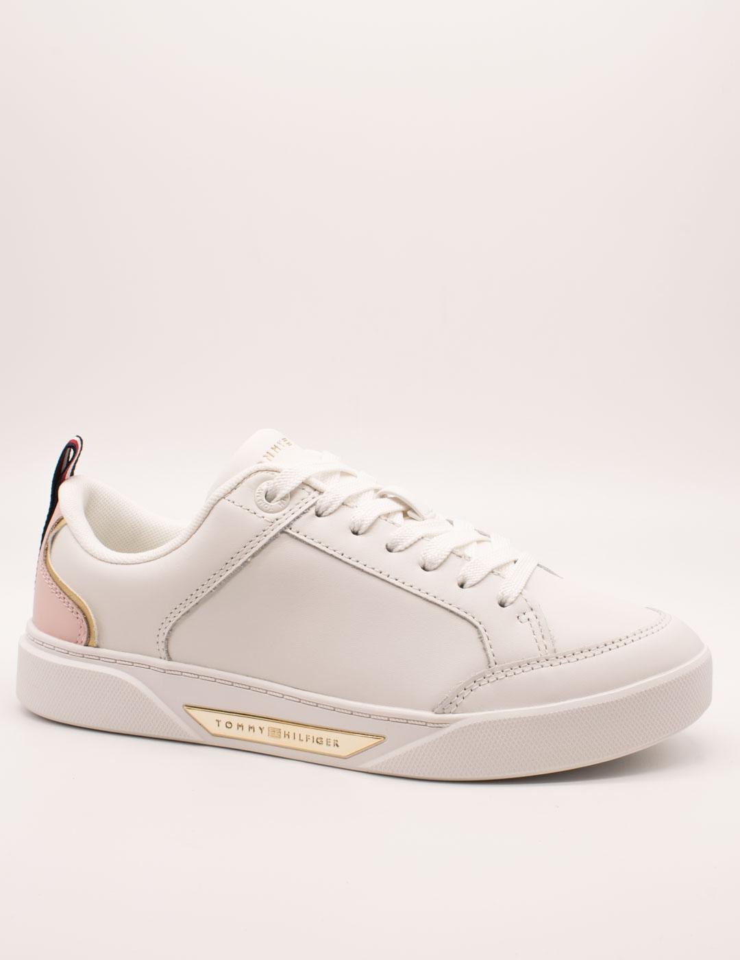 Deportivo Tommy Hilfiger FW07814 Ecru-Pink de Mujer