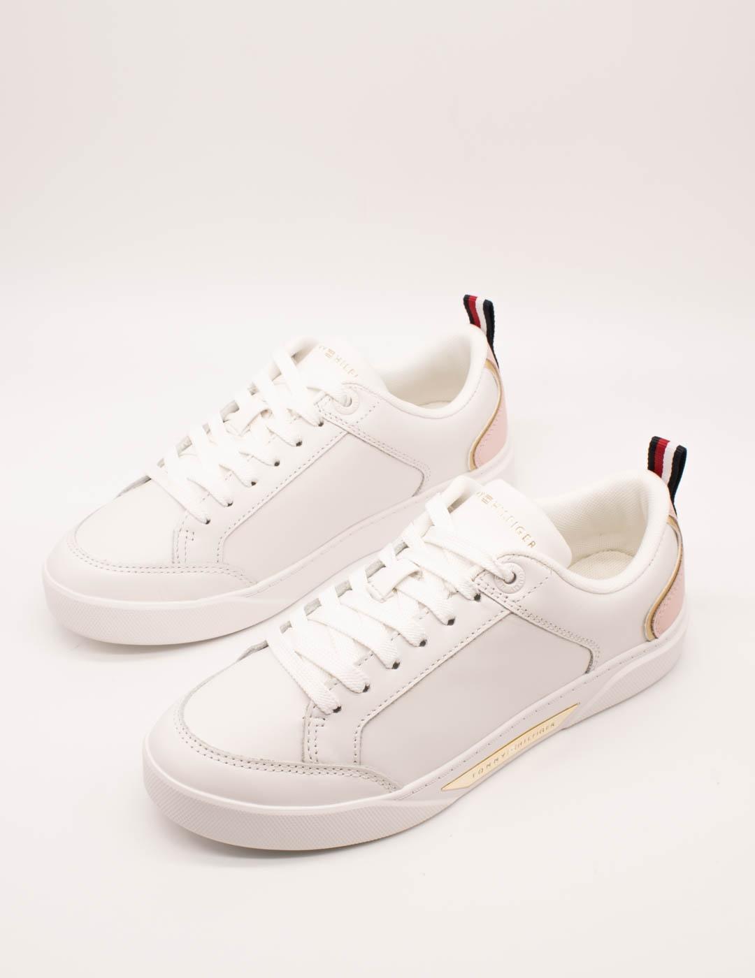 Deportivo Tommy Hilfiger FW07814 Ecru-Pink de Mujer