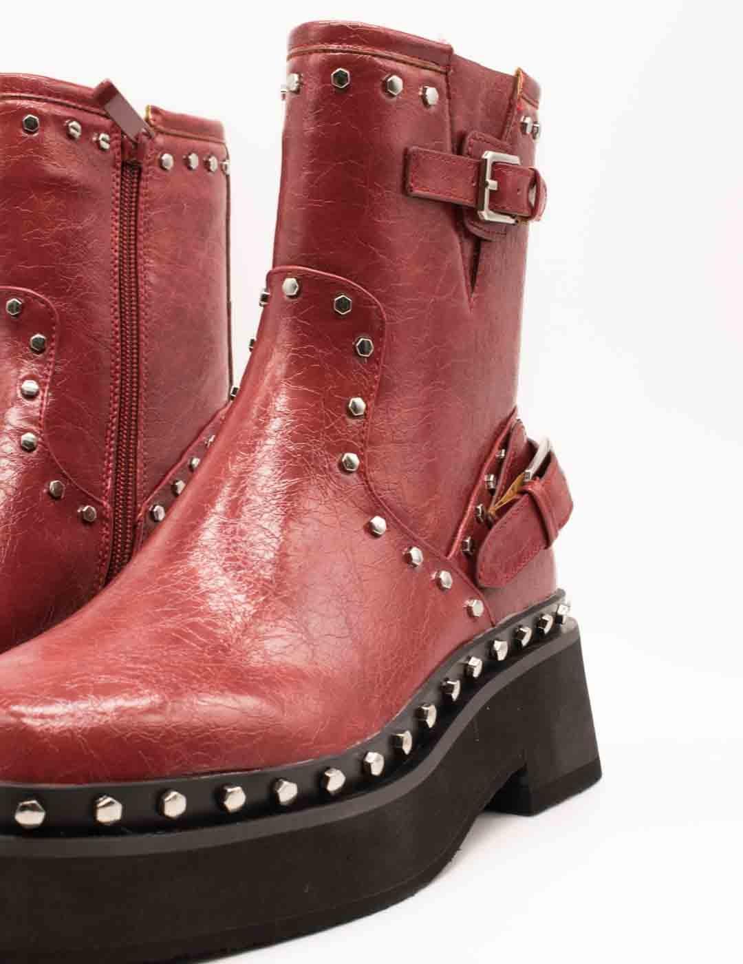 Botín Noa Harmon Mint 9801 Rojo de Mujer