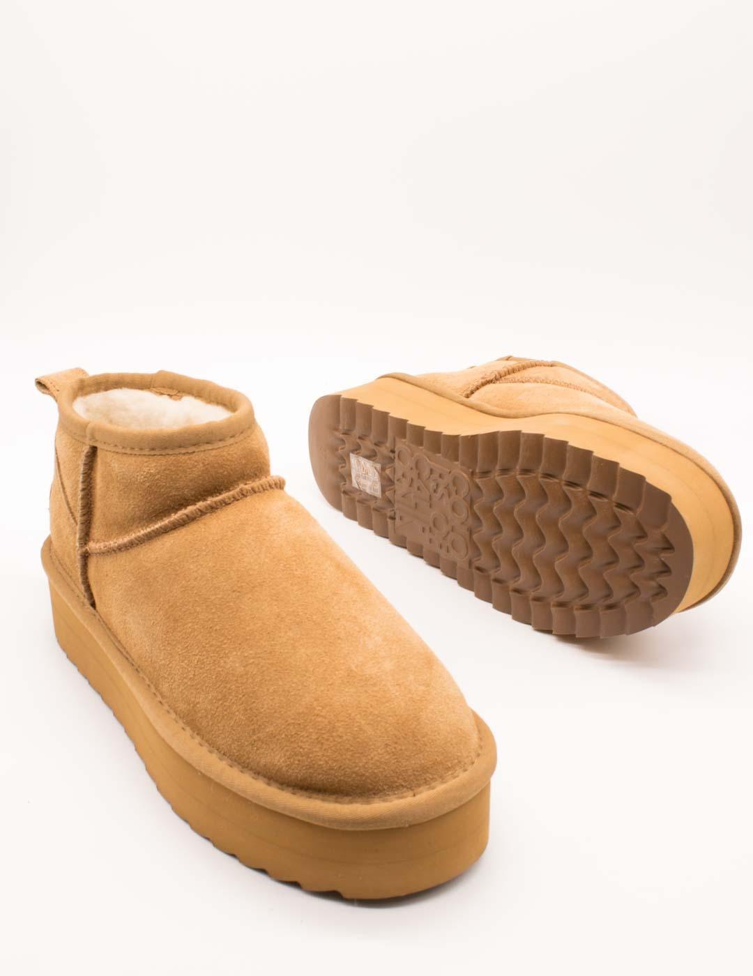 Botín Colors Of California YWPLA01 TAN de Mujer