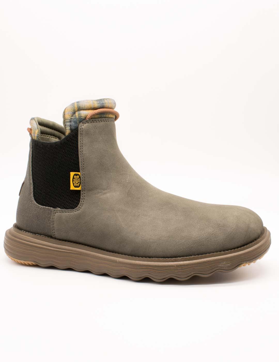 Botín Hey Dude HD42065 Branson Olive de Hombre
