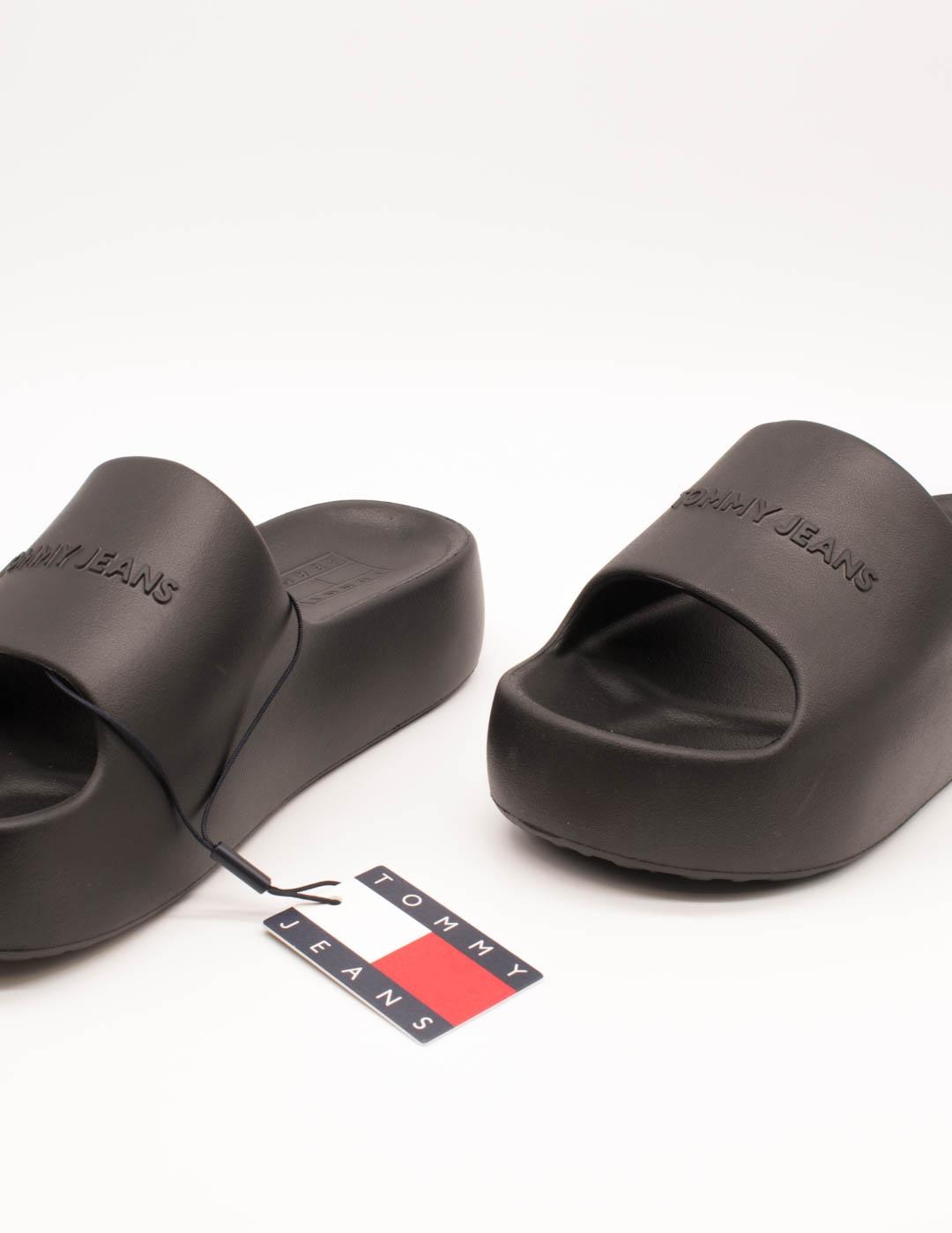 Chancla Tommy Hilfiger EN02879-BDS Black de Mujer