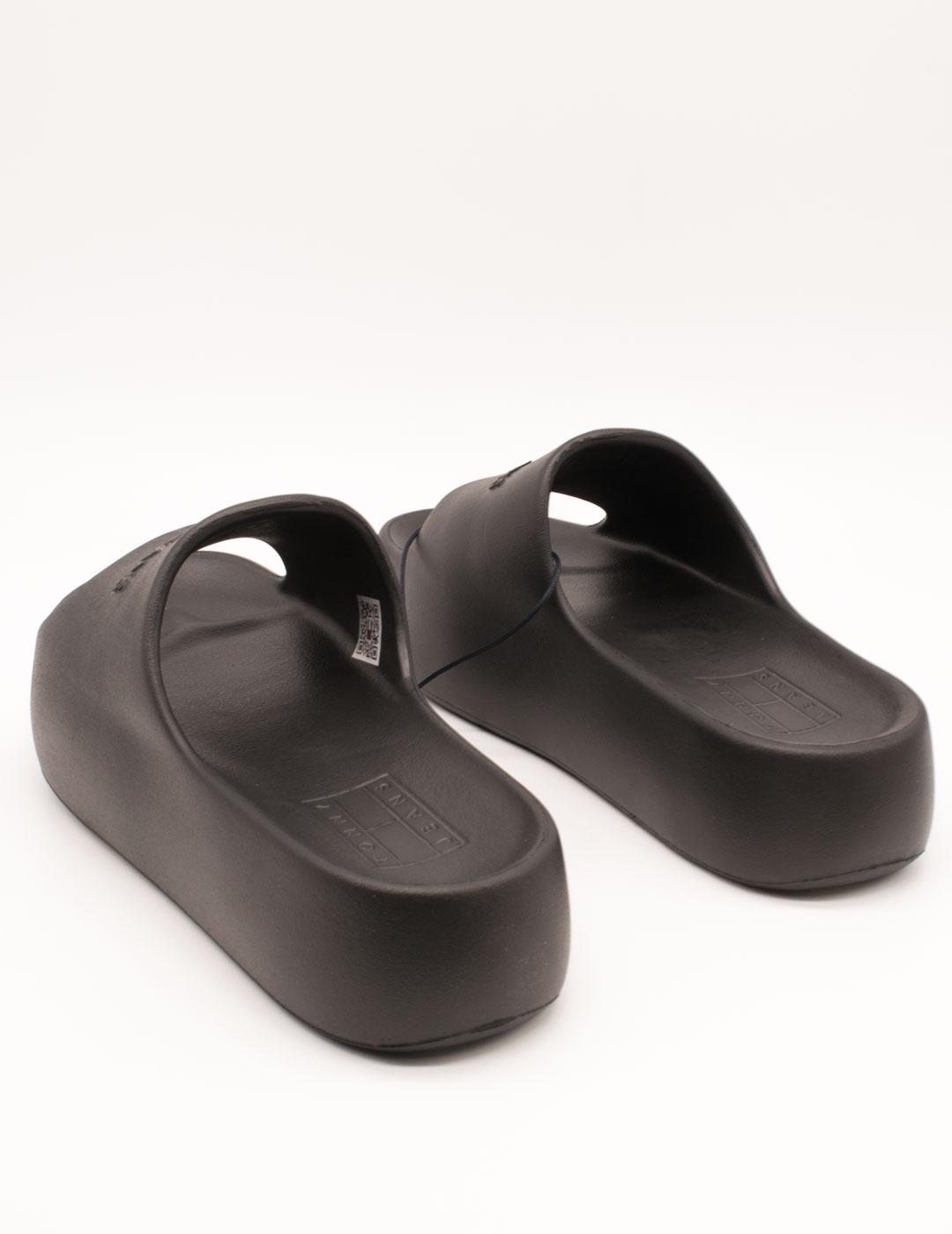 Chancla Tommy Hilfiger EN02879-BDS Black de Mujer