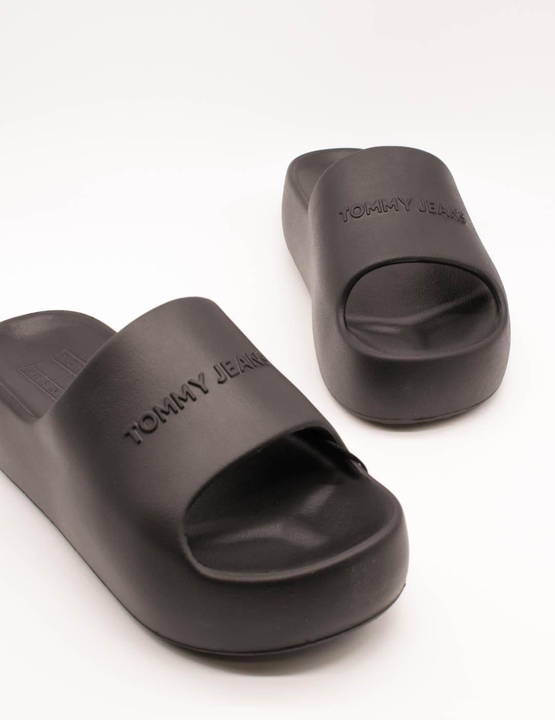 Chancla Tommy Hilfiger EN02879-BDS Black de Mujer