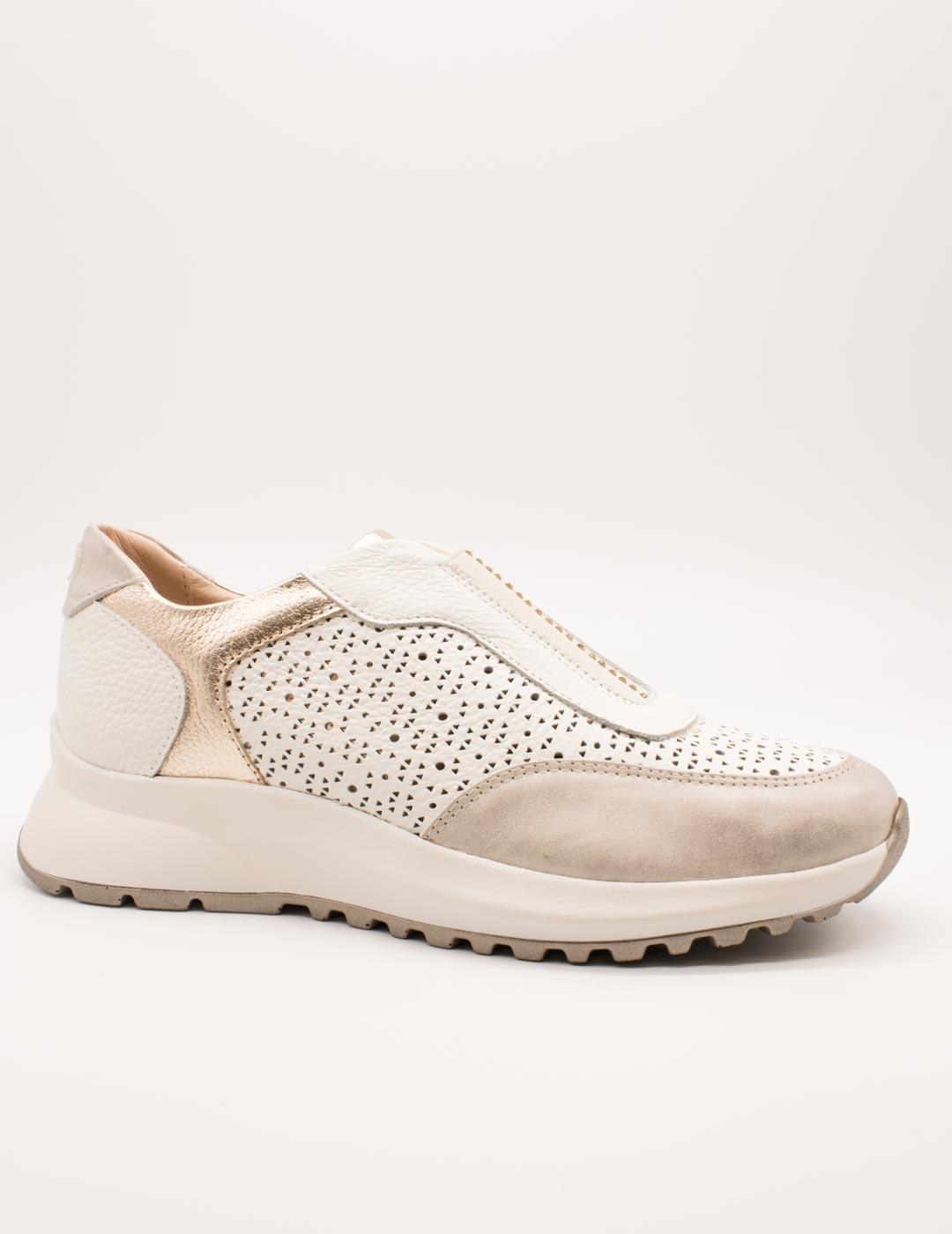 Deportivo 24HRS 26468 Combi Taupe y Blanco de Mujer