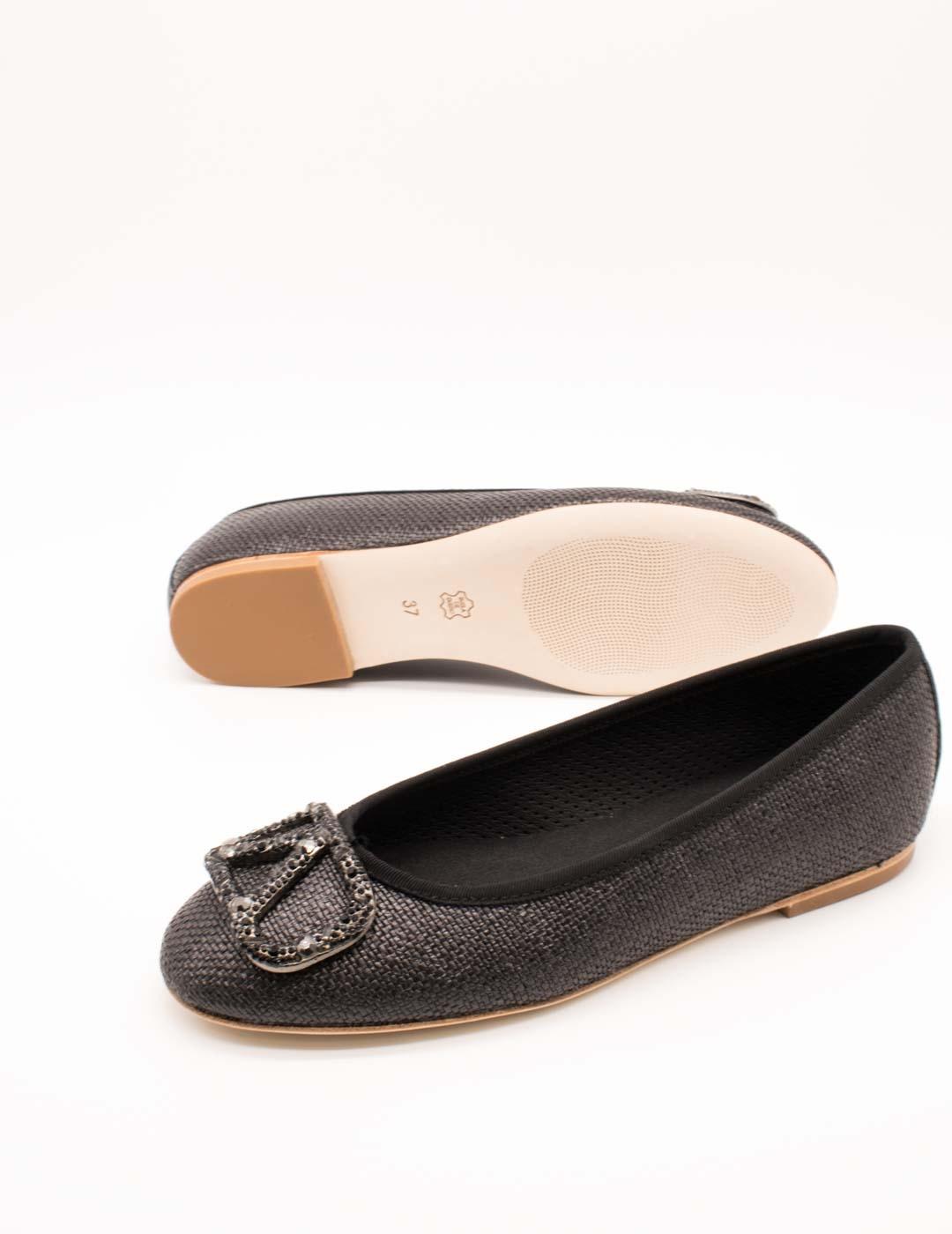 Bailarina Alpe 5417-22-05 Rafia Negro de Mujer