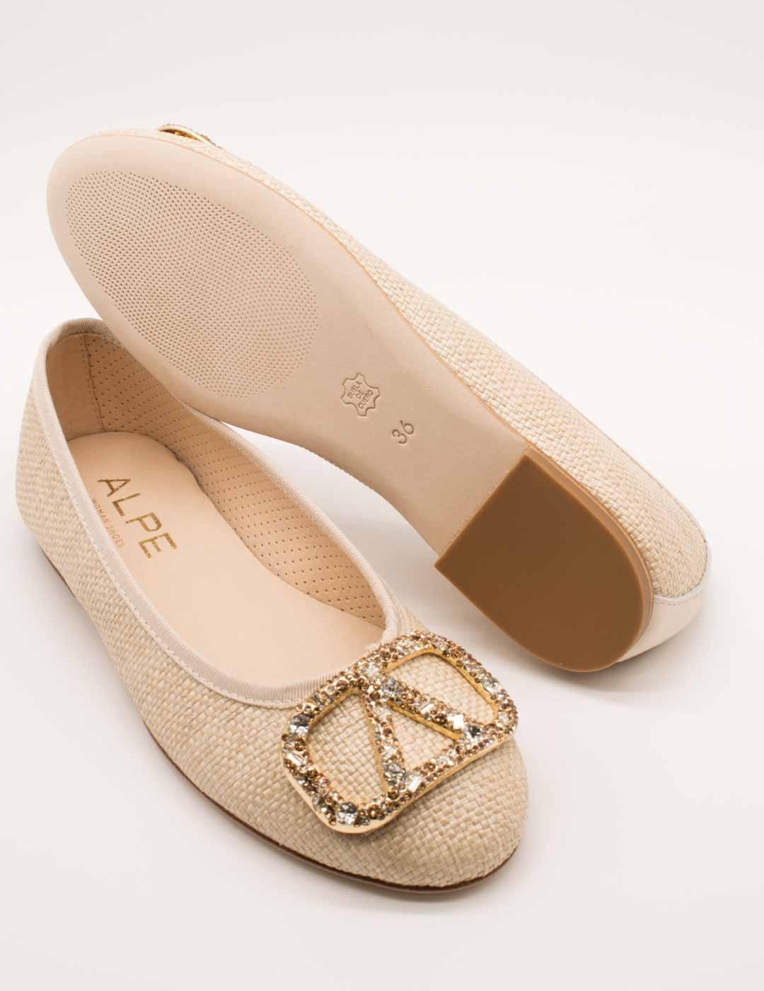 Bailarina Alpe 5417-22-06 Rafia Cream de Mujer