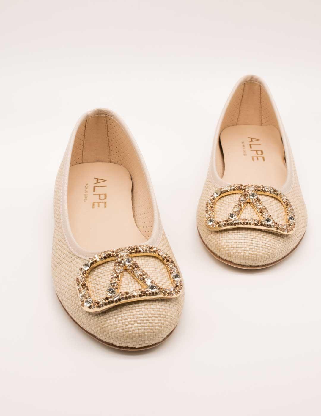 Bailarina Alpe 5417-22-06 Rafia Cream de Mujer