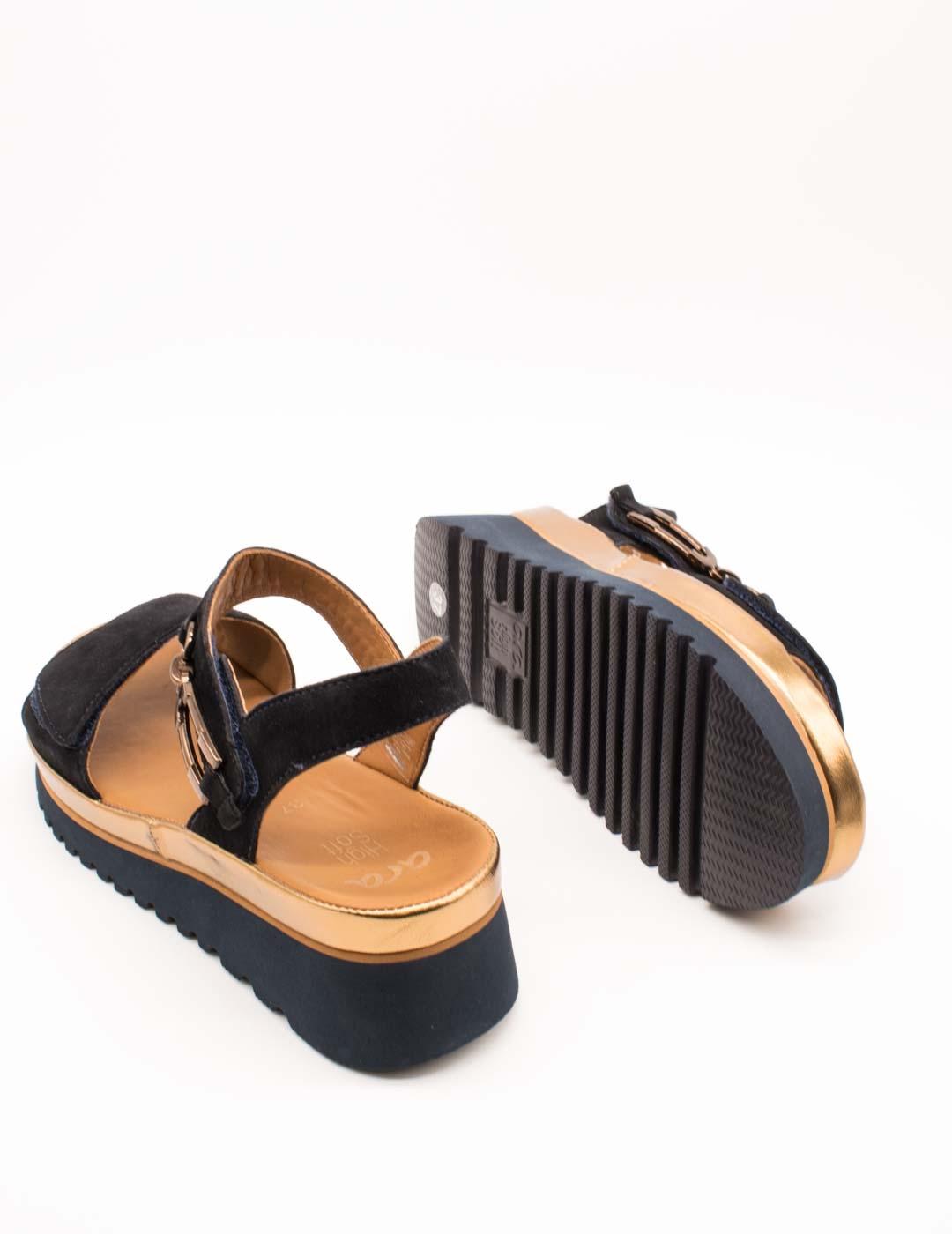 Sandalia Ara 12-50502-02 Blau Whisky de Mujer