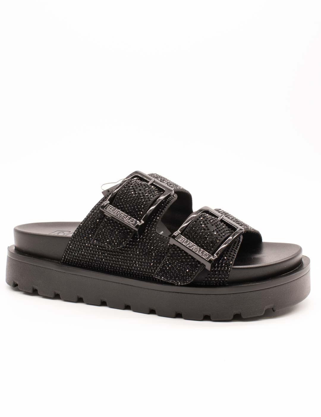 Sandalia Buffalo 1602283 Raya Ari Black de Mujer