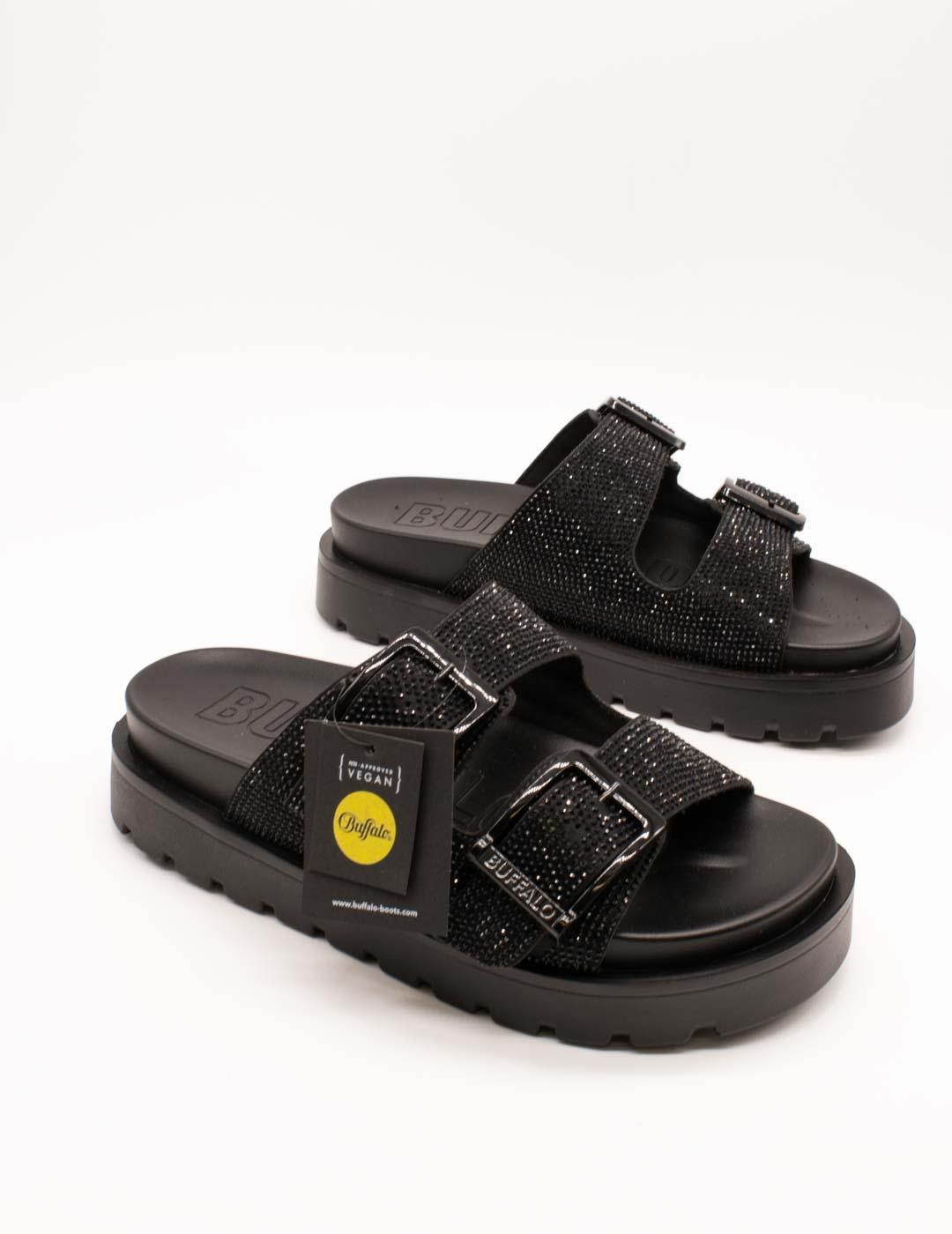 Sandalia Buffalo 1602283 Raya Ari Black de Mujer