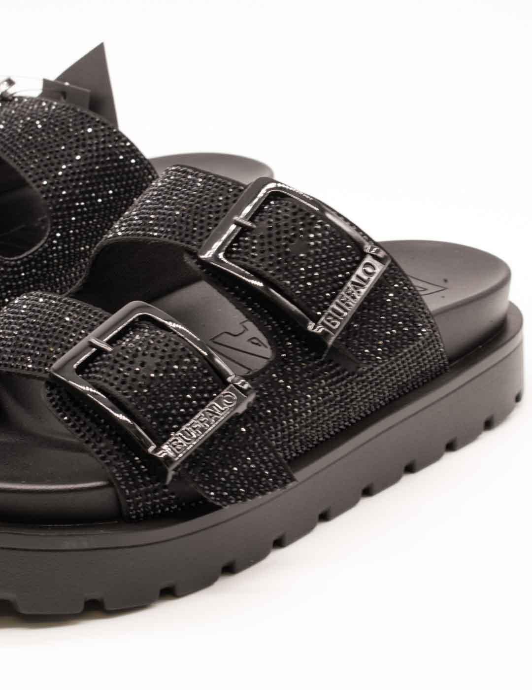 Sandalia Buffalo 1602283 Raya Ari Black de Mujer