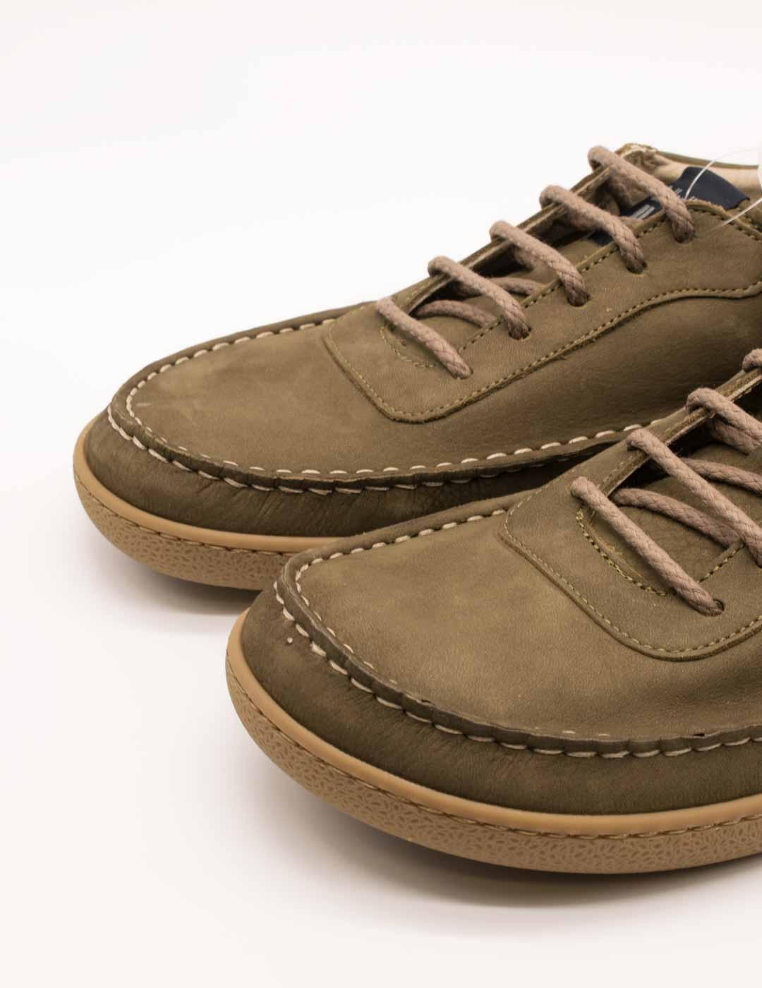 Zapato Callaghan 61903 Nobuk Soft Kaki de Hombre