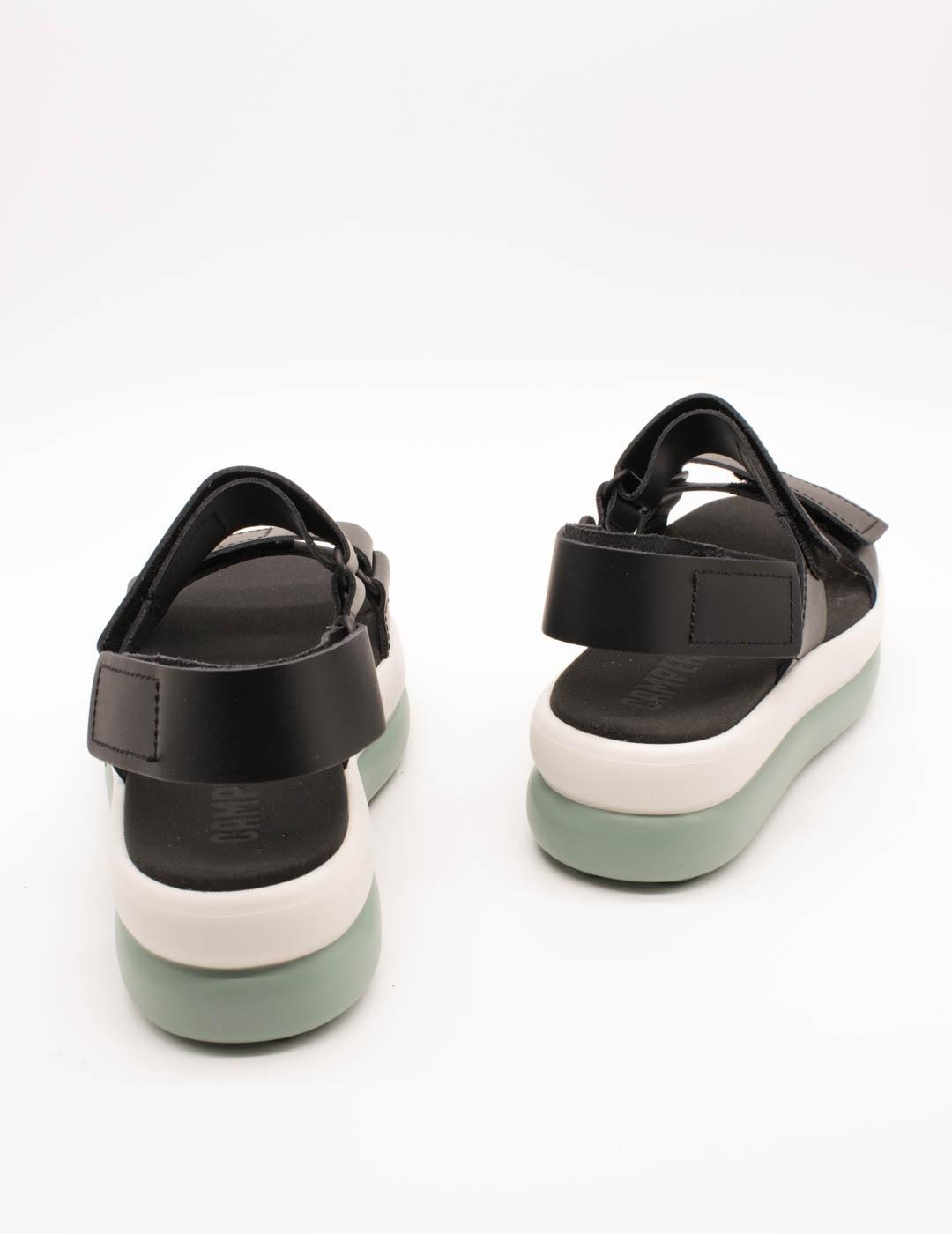 Sandalia Camper K201728-005 Pelotas Flota Negro de Mujer