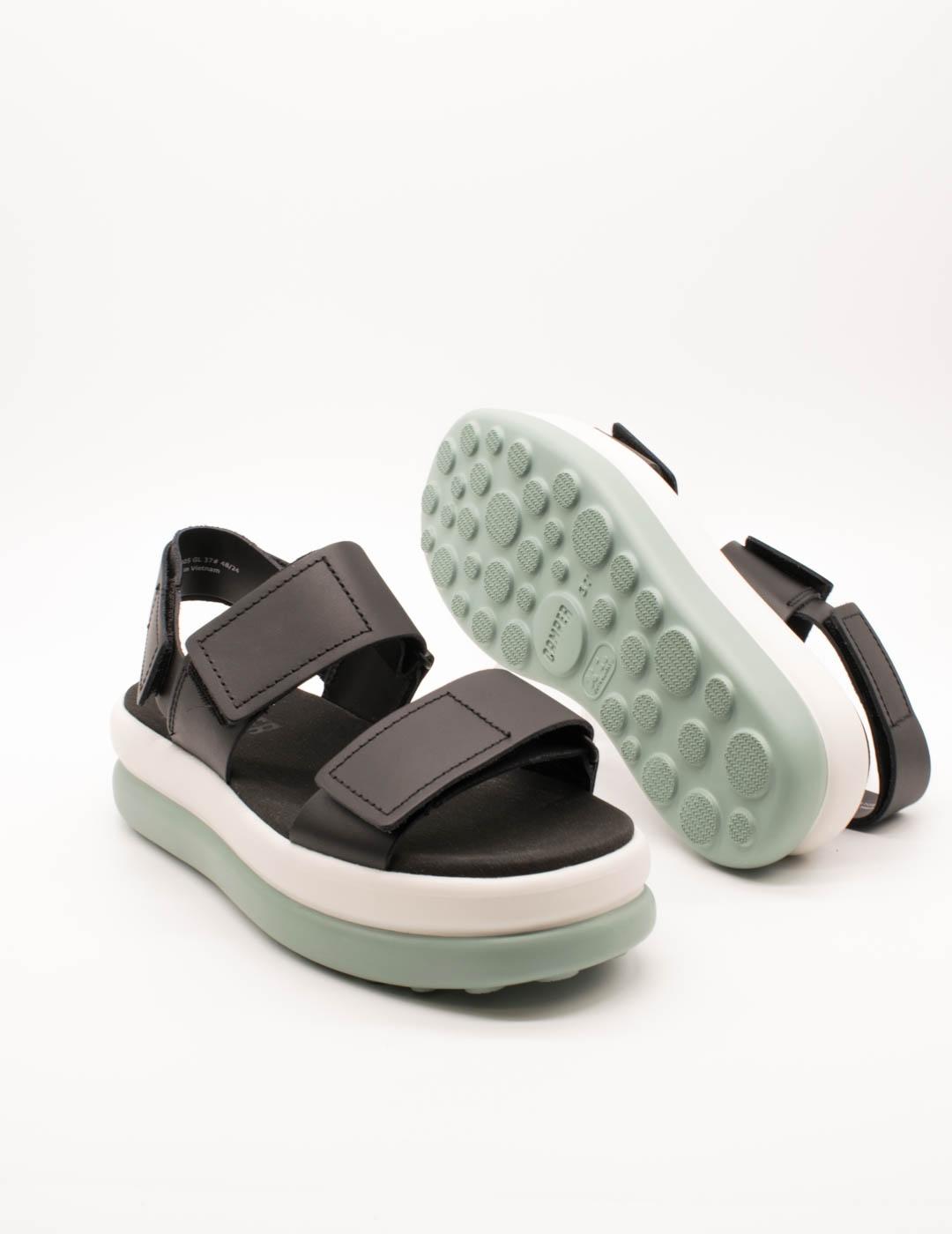 Sandalia Camper K201728-005 Pelotas Flota Negro de Mujer