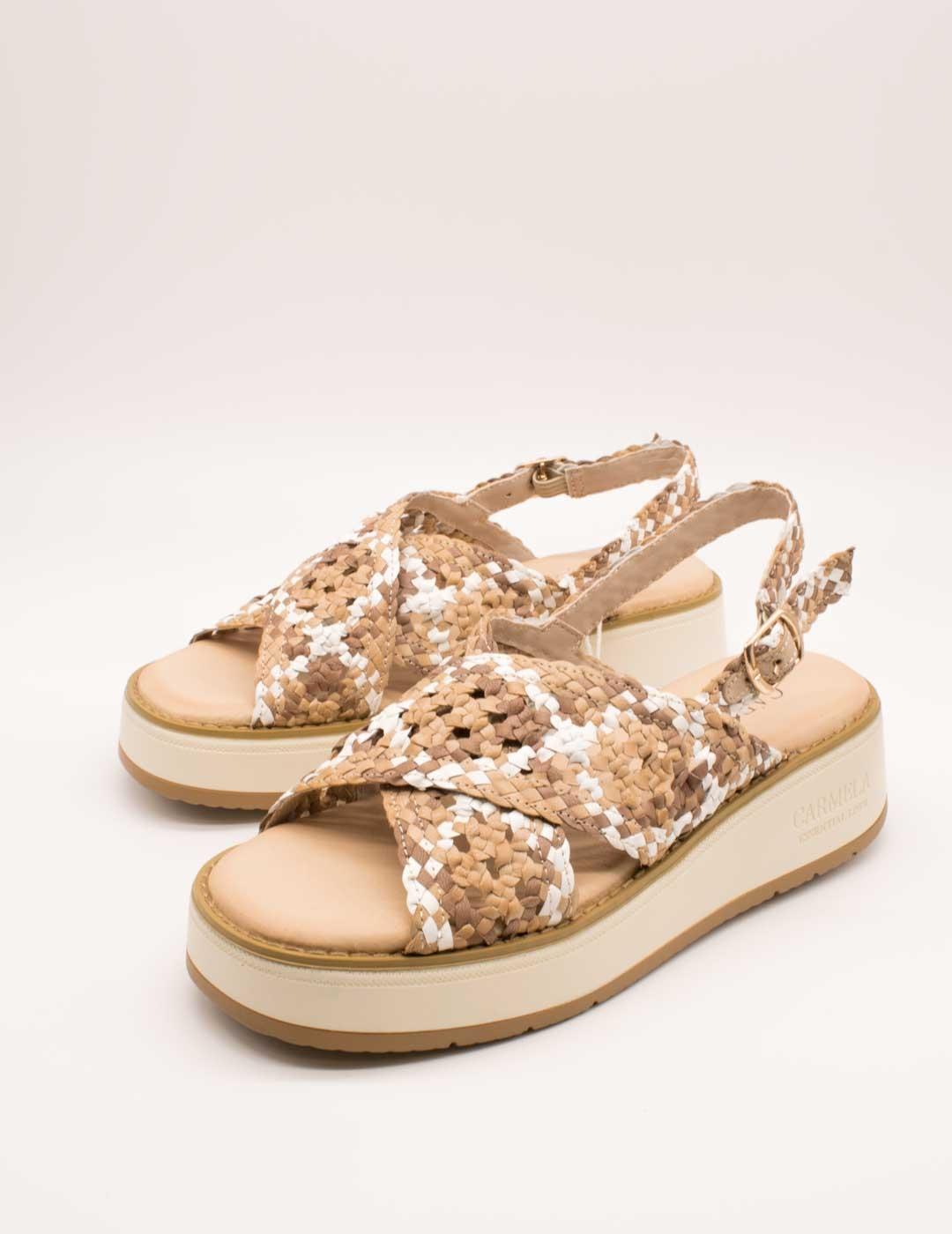 Sandalia Carmela 162306-02 Beige de Mujer