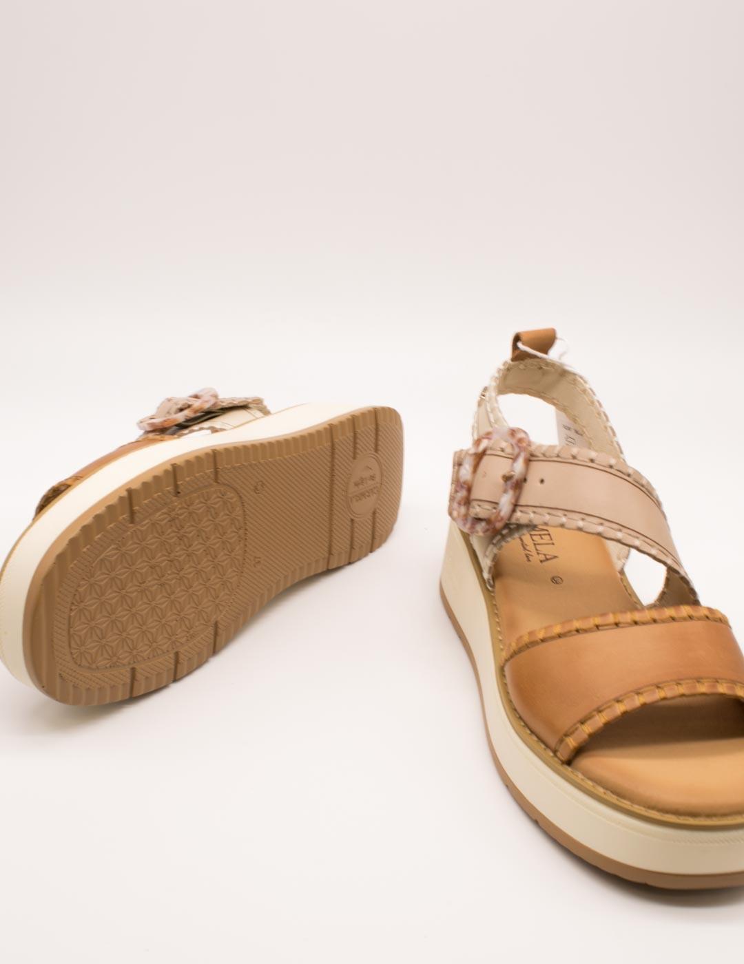 Sandalia Carmela 162247-01 Camel de Mujer