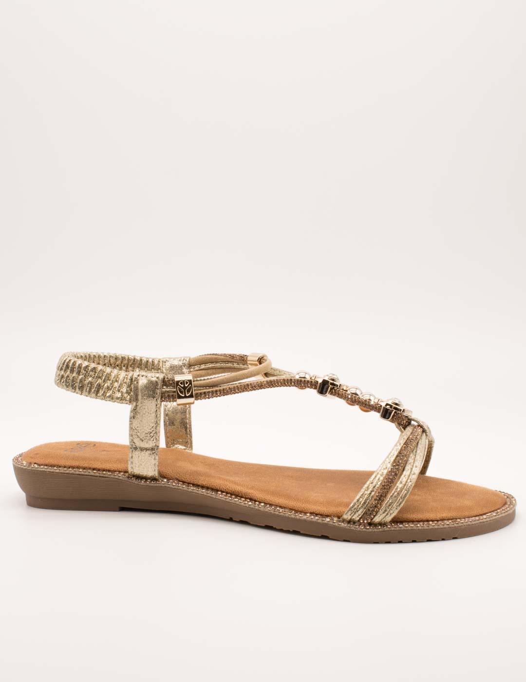 Sandalia Exé 8013-7 Strass Gold de Mujer