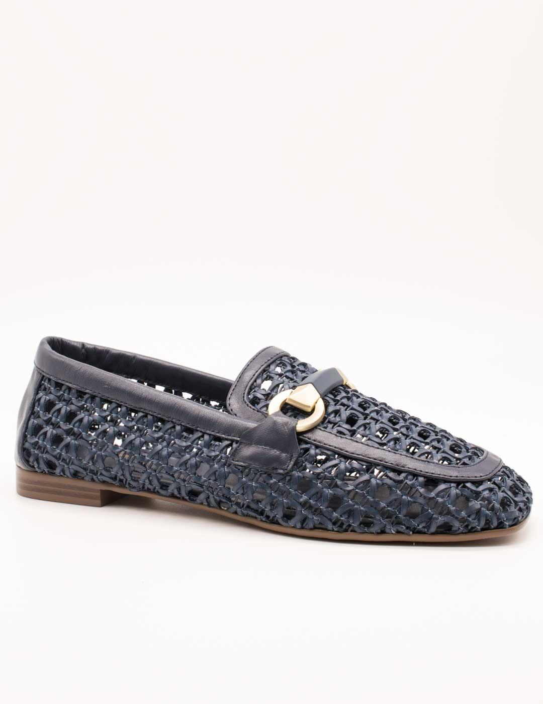 Zapato Be Free Anne-1579 Leather Blue de Mujer