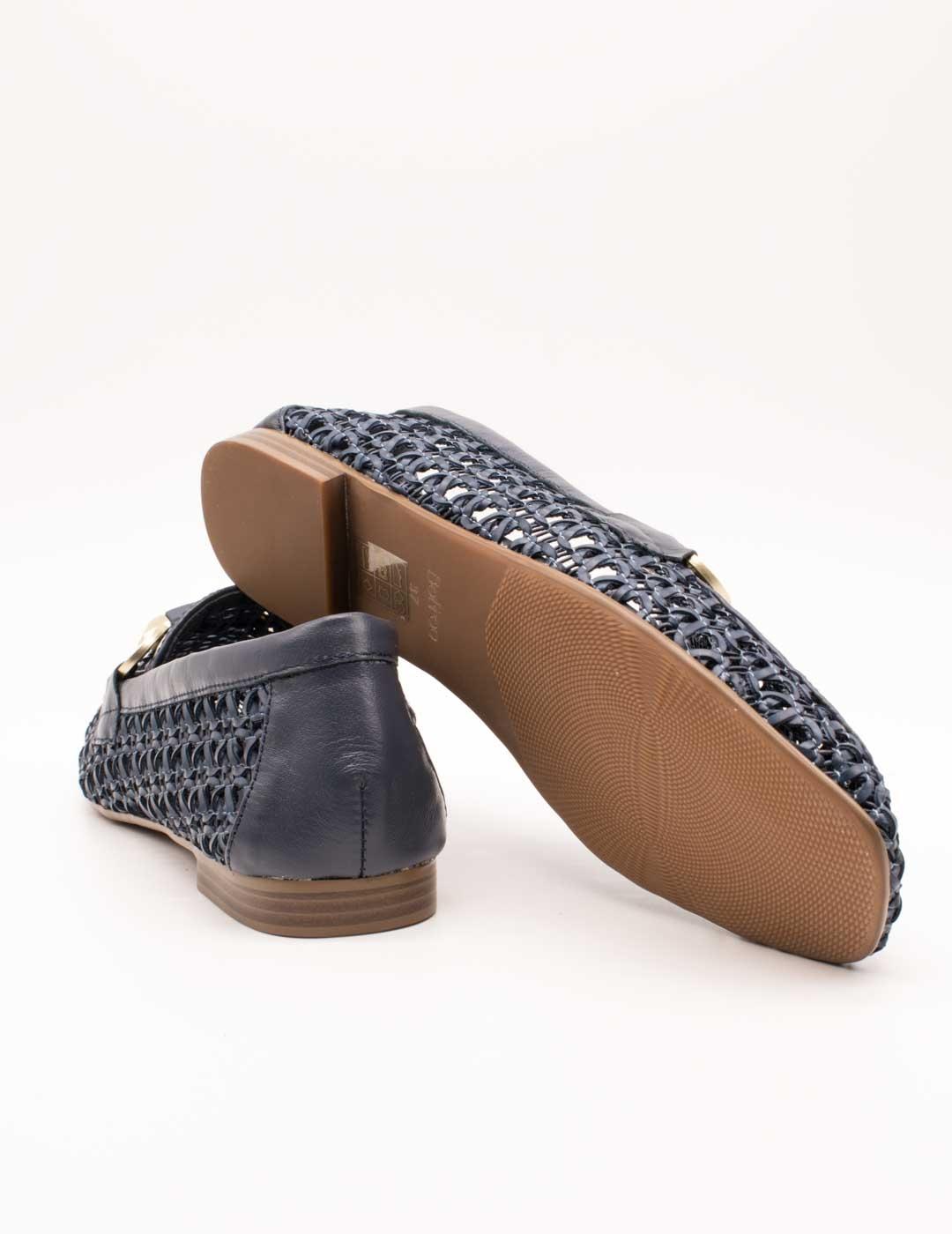 Zapato Be Free Anne-1579 Leather Blue de Mujer